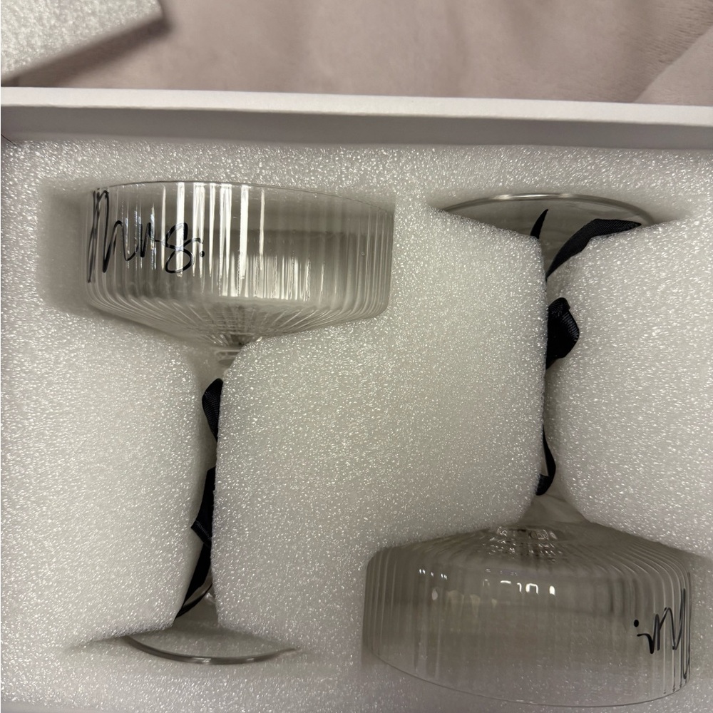 Elegant Clear Champagne Coupes